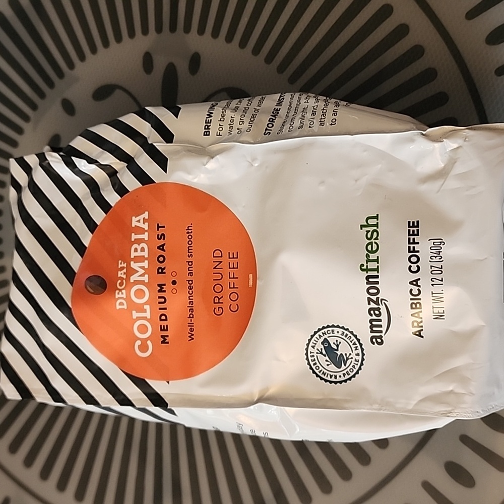Amazon Fresh Decaf Colombia Medium Roast Coffee Ground Coffee